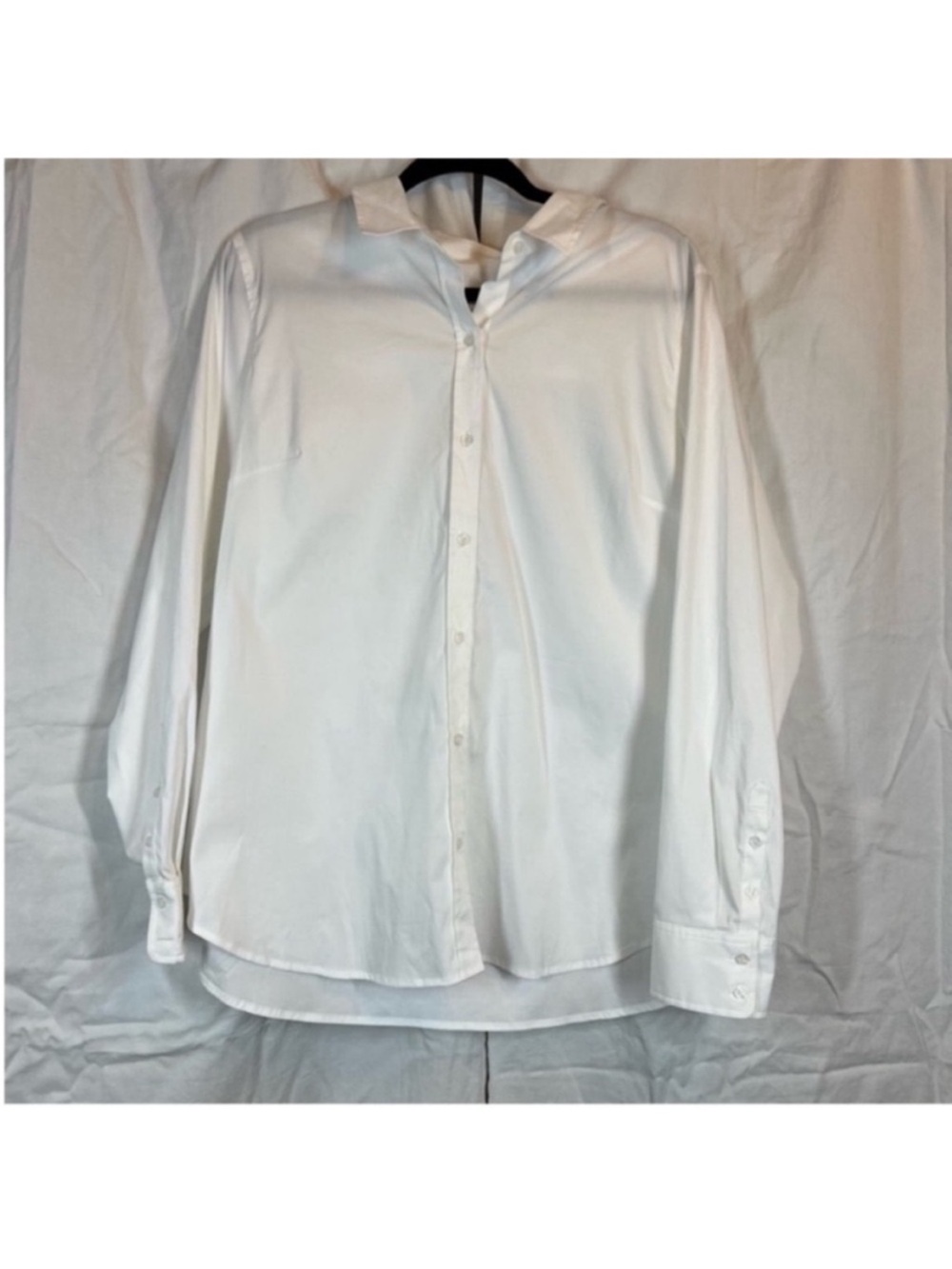Nordstrom classic chic white button up polo dress shirt career business casual